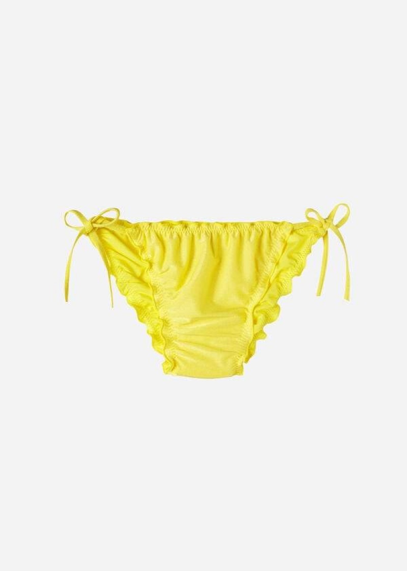 Calzedonia String Formentera Women's Bikini Bottoms Yellow | CA 2598FM