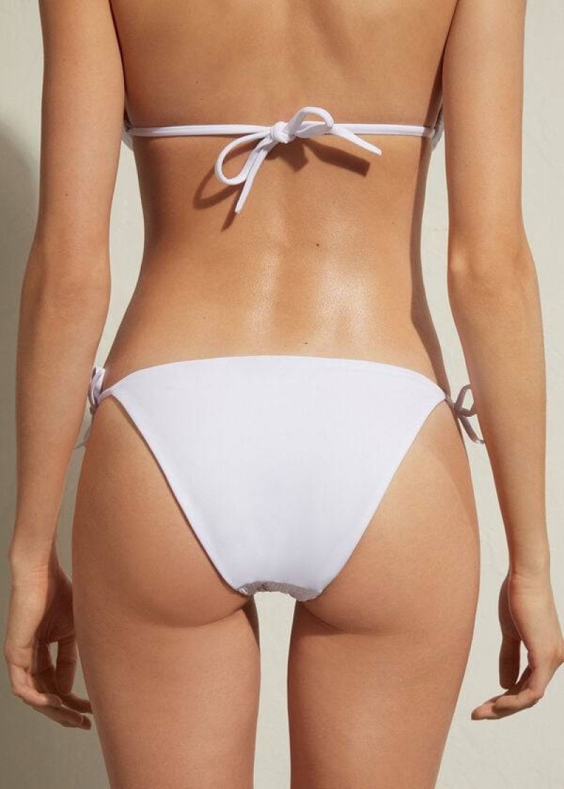 Calzedonia String Lanzarote Women's Bikini Bottoms White | CA 2593LH