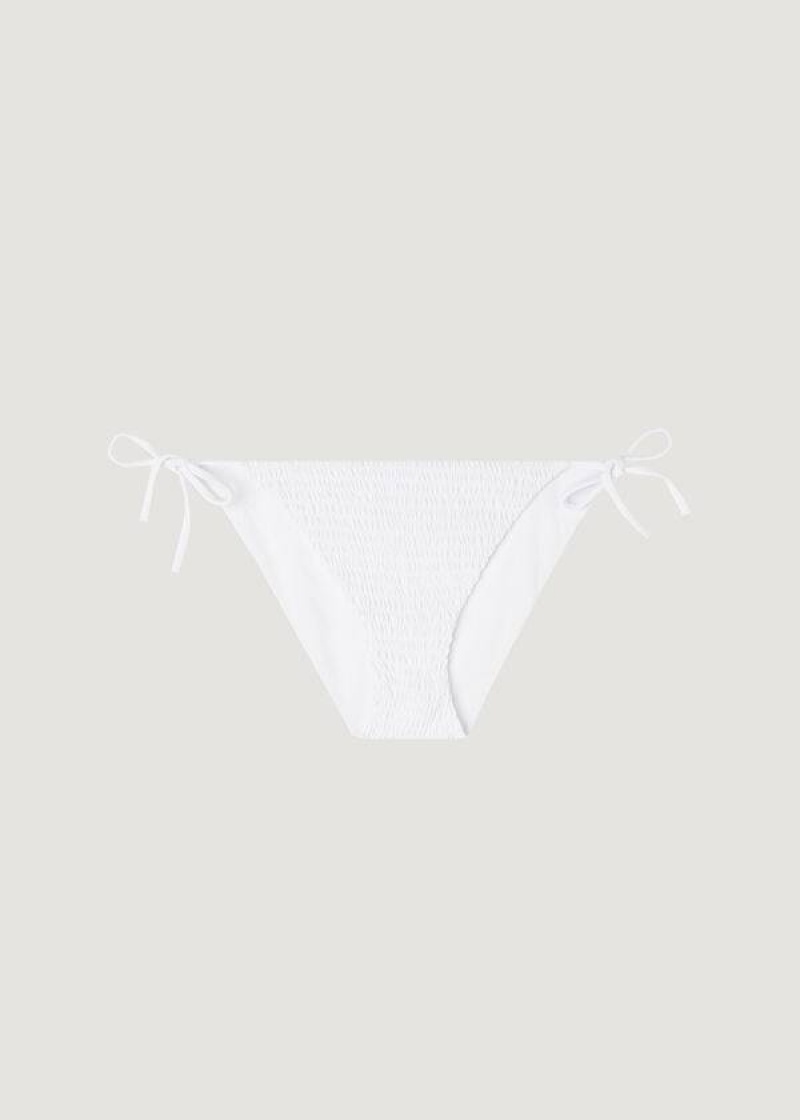 Calzedonia String Lanzarote Women's Bikini Bottoms White | CA 2593LH