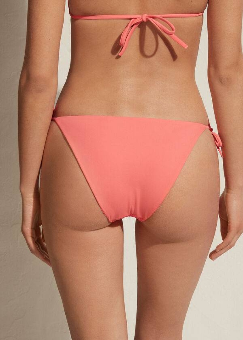 Calzedonia String Lanzarote Women's Bikini Bottoms Pink | CA 2592ZG