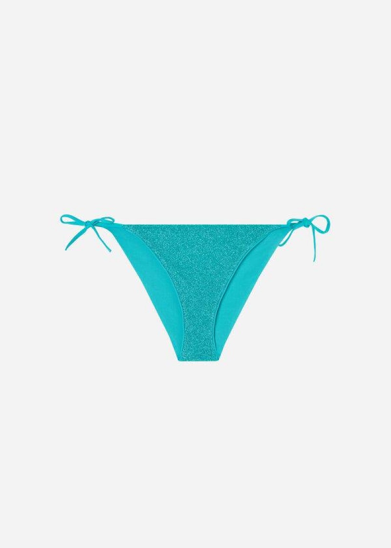 Calzedonia String Las Vegas Women's Bikini Bottoms Blue | CA 2590CE