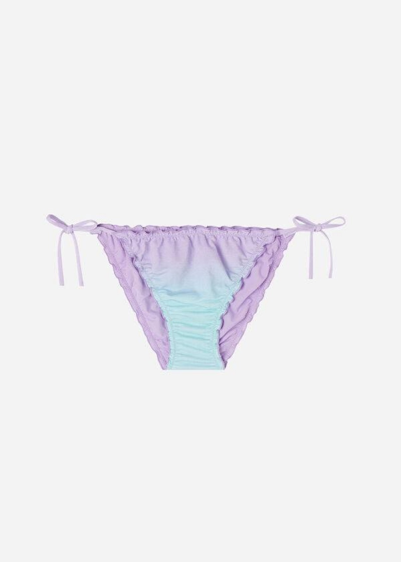 Calzedonia String Madrid Women's Bikini Bottoms Purple | CA 2589VD