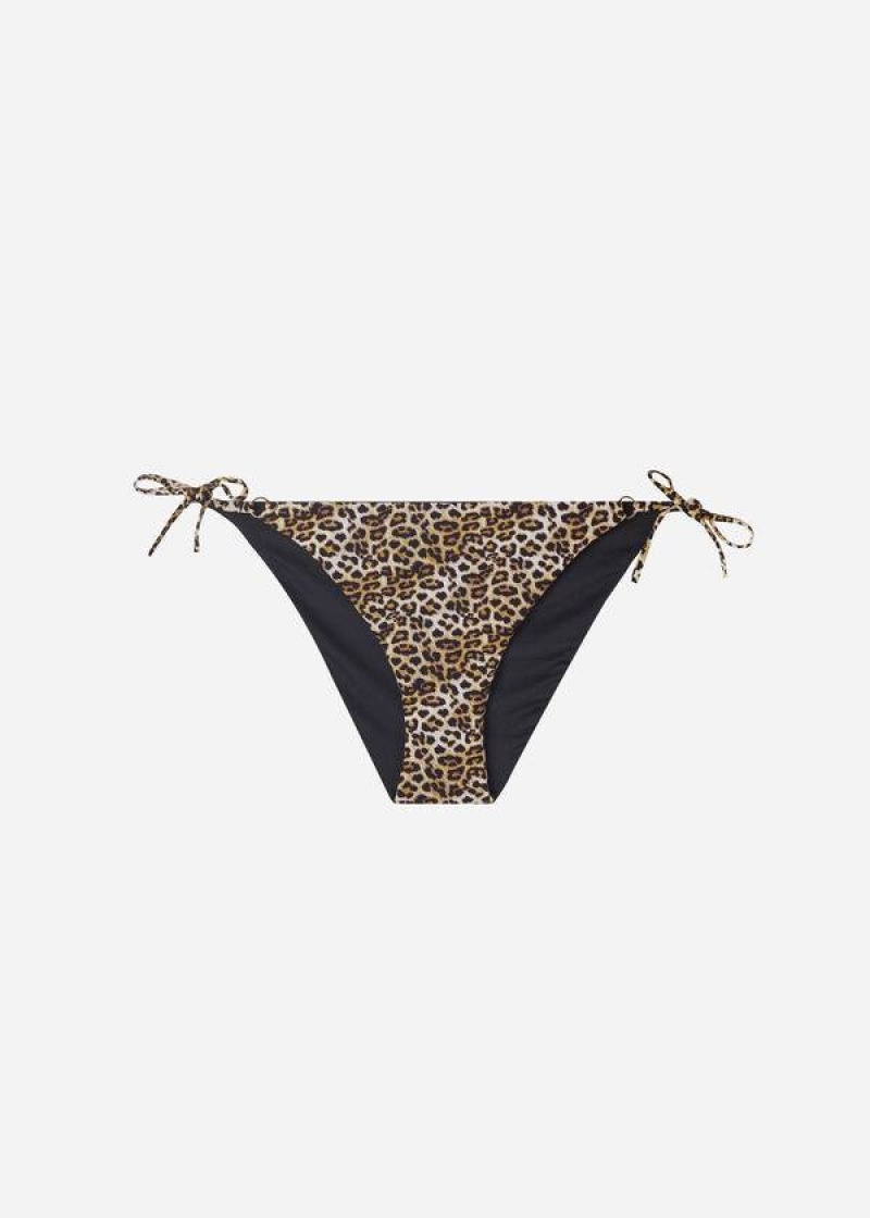 Calzedonia String Malindi Women's Bikini Bottoms Brown | CA 2588BC