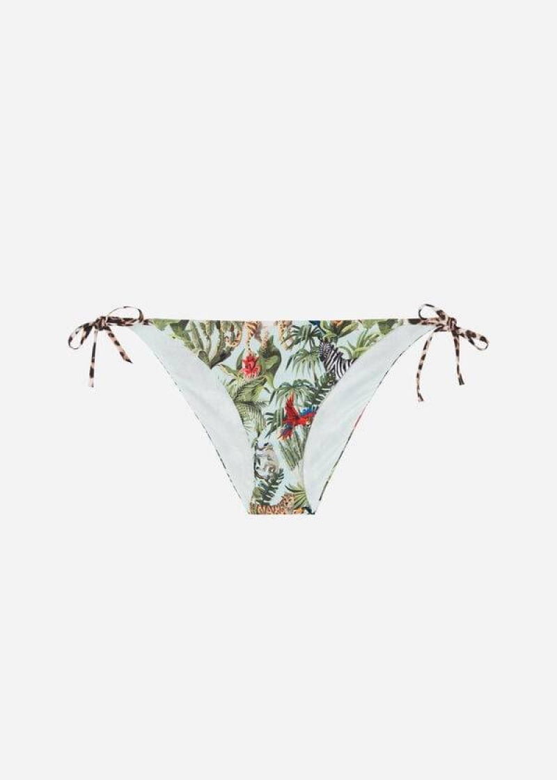 Calzedonia String Nairobi Eco Women's Bikini Bottoms Green | CA 2580YU