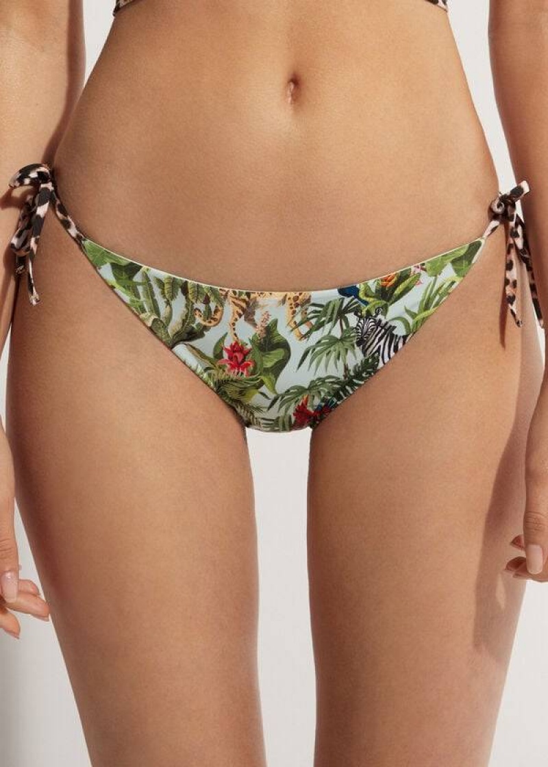 Calzedonia String Nairobi Eco Women\'s Bikini Bottoms Green | CA 2580YU