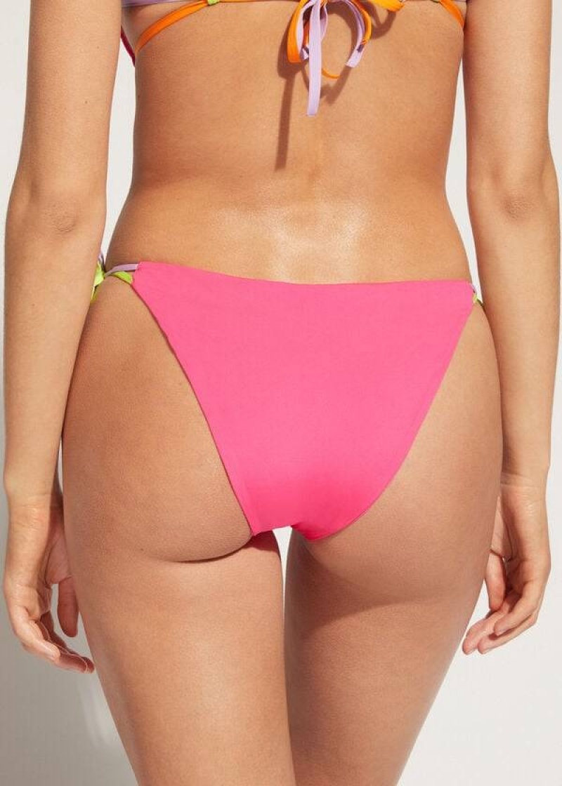 Calzedonia String Tokyo Women's Bikini Bottoms Pink | CA 2569JJ