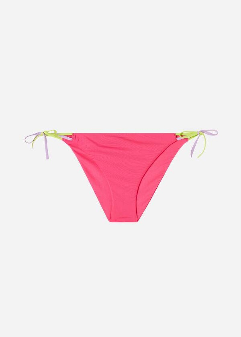 Calzedonia String Tokyo Women's Bikini Bottoms Pink | CA 2569JJ