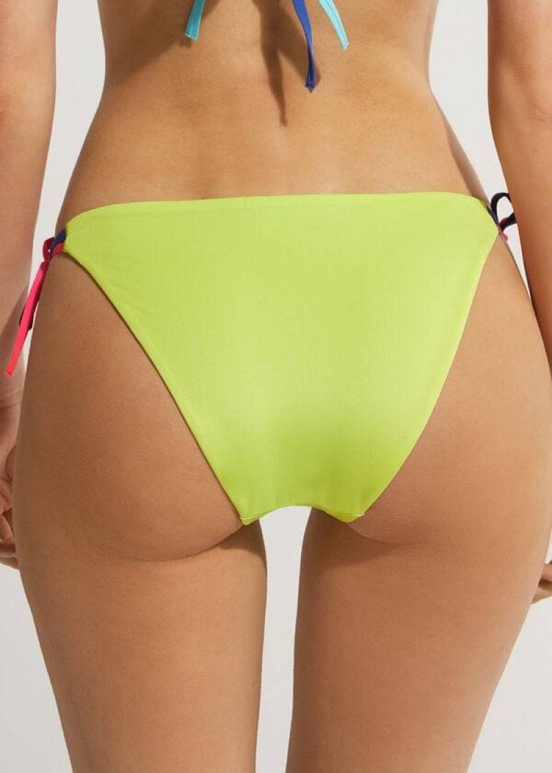 Calzedonia String Tokyo Women's Bikini Bottoms Green | CA 2568KI