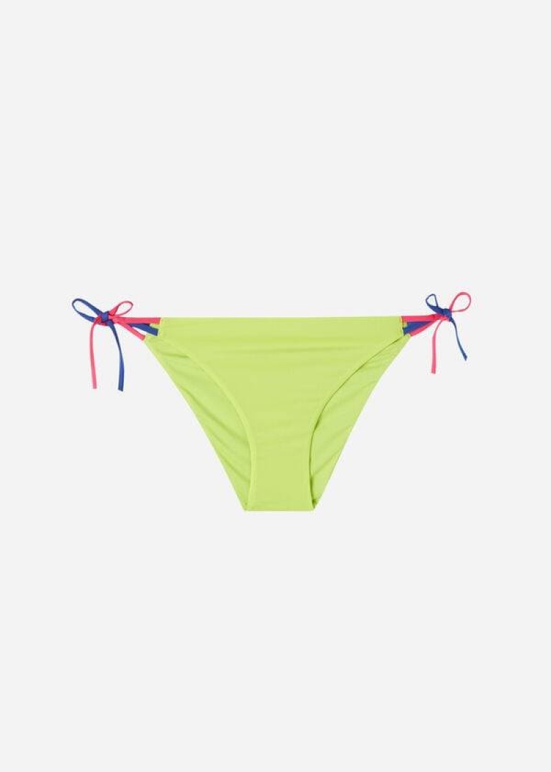 Calzedonia String Tokyo Women's Bikini Bottoms Green | CA 2568KI