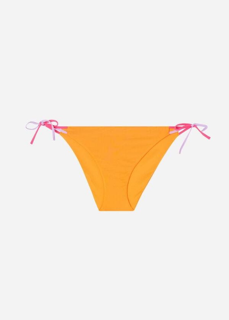 Calzedonia String Tokyo Women's Bikini Bottoms Orange | CA 2567LH