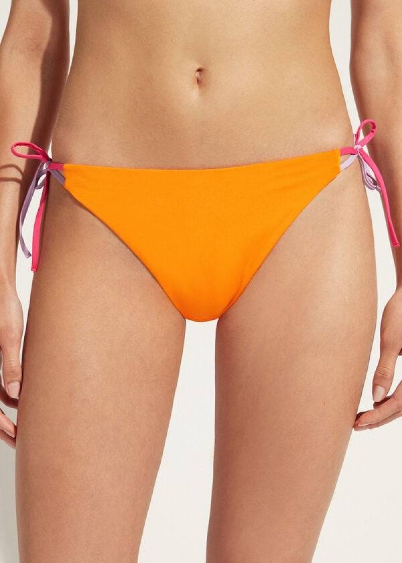 Calzedonia String Tokyo Women\'s Bikini Bottoms Orange | CA 2567LH