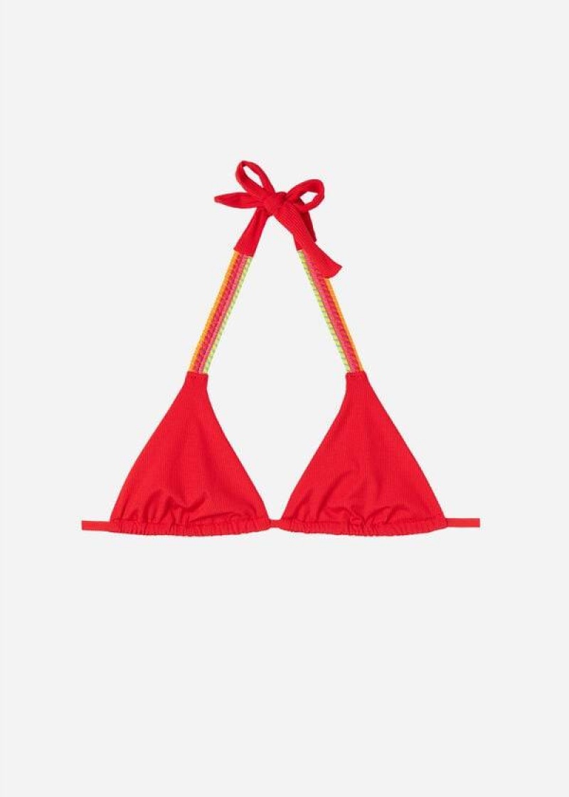 Calzedonia String Triangle Berlino Women's Bikini Tops Red | CA 2220DN