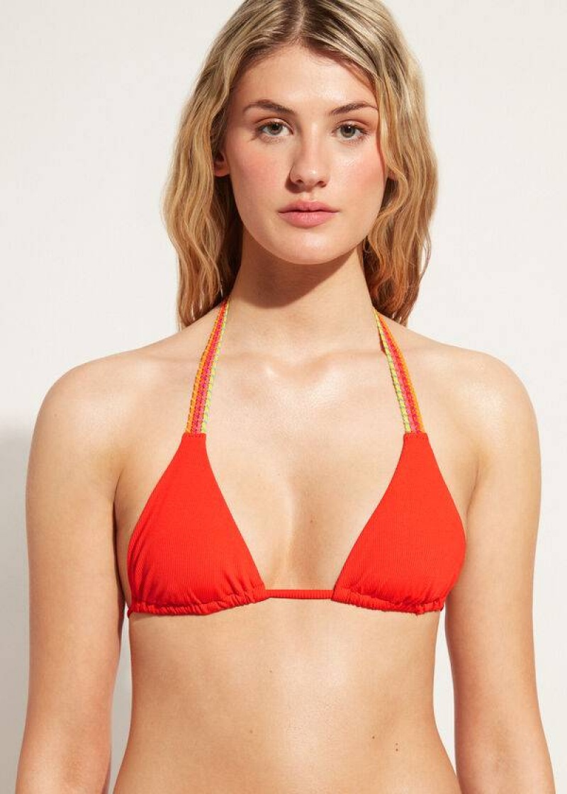 Calzedonia String Triangle Berlino Women\'s Bikini Tops Red | CA 2220DN