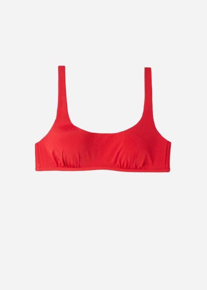 Calzedonia Tank-Style Indonesia Women's Bikini Tops Red | CA 2181MA