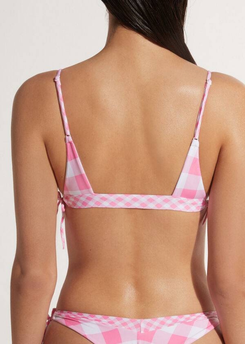 Calzedonia Tank Lione Women's Bikini Tops Pink | CA 2210EX