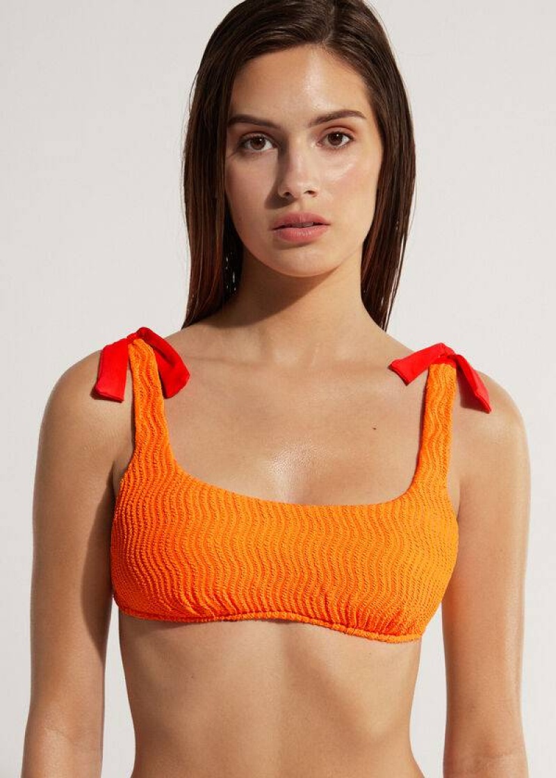 Calzedonia Tank Mykonos Women\'s Bikini Tops Orange | CA 2205BC