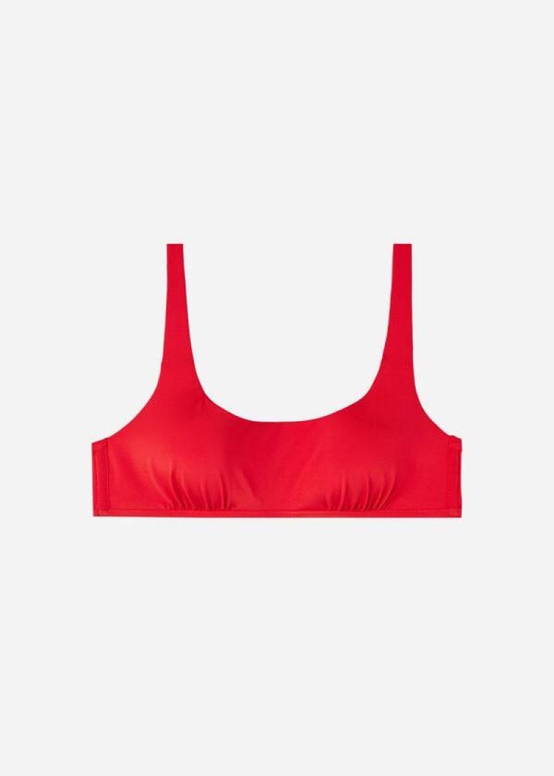 Calzedonia Tank Style Indonesia Eco Women's Bikini Tops Red | CA 2203CE