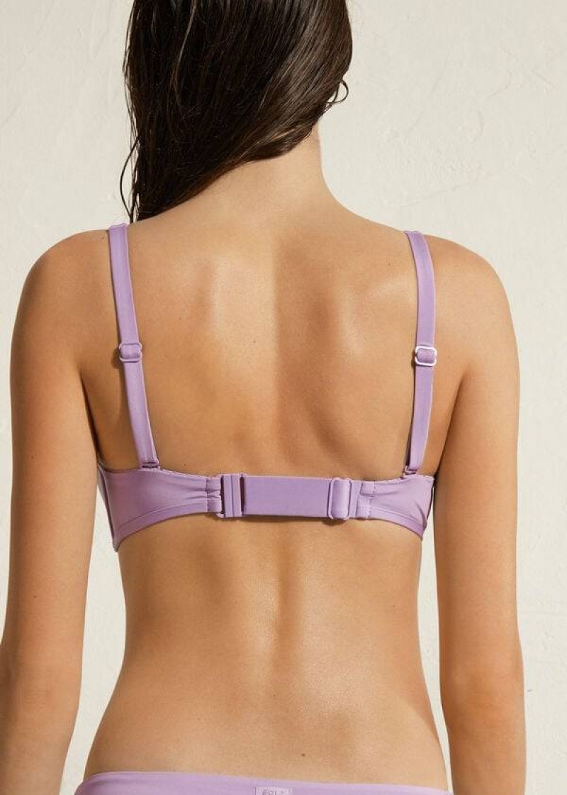 Calzedonia Tank Style Indonesia Eco Women's Bikini Tops Purple | CA 2198JJ