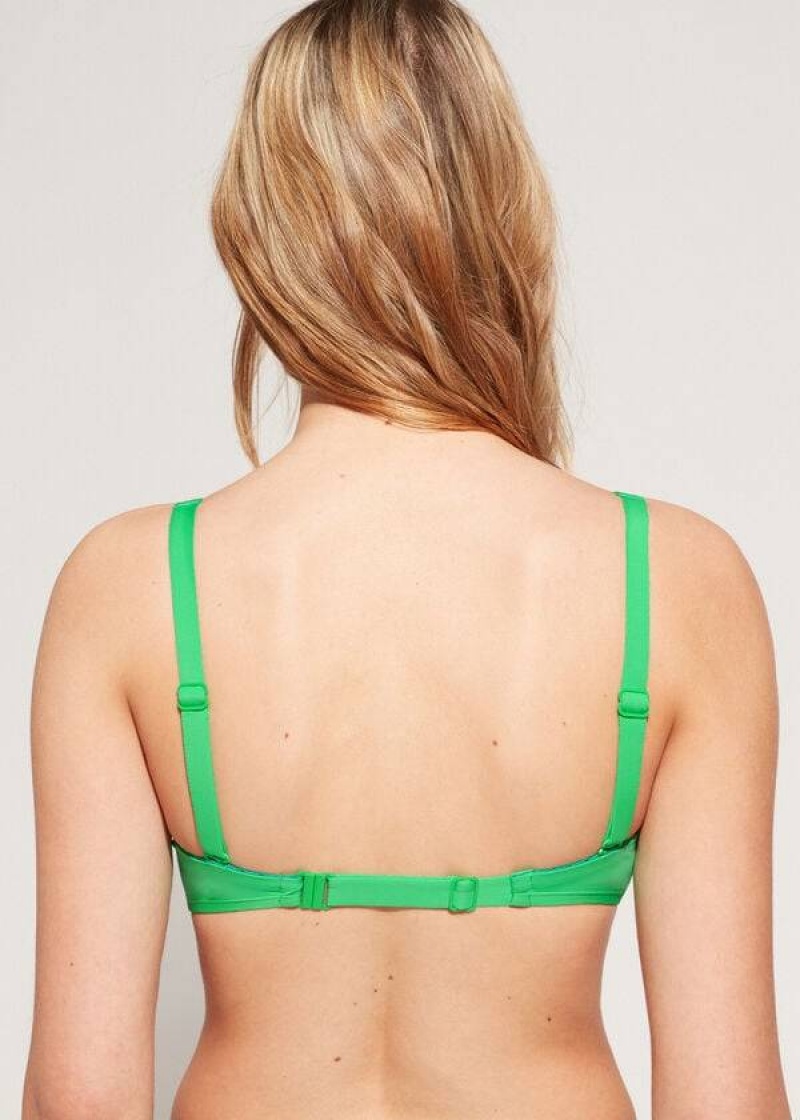 Calzedonia Tank Style Indonesia Eco rosa Women's Bikini Tops Green | CA 2196GL