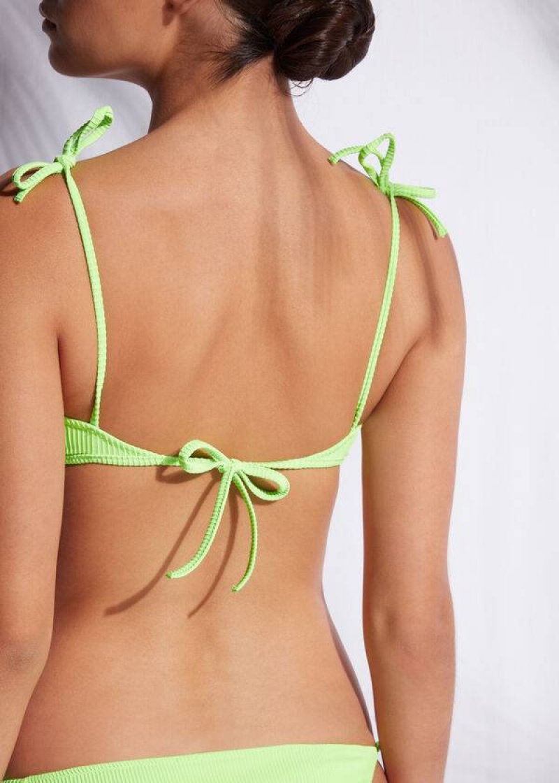 Calzedonia Tank Style New York Women's Bikini Tops Green | CA 2193SO