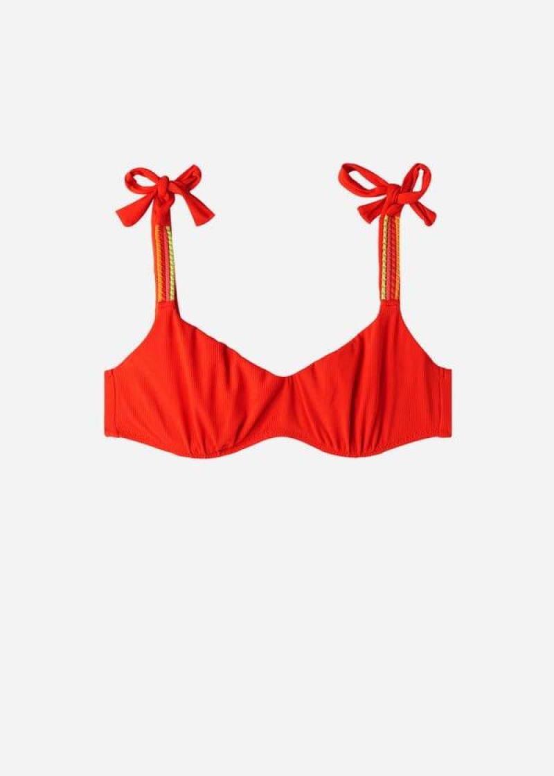 Calzedonia Tank-style Berlino Women's Bikini Tops Red | CA 2186TV