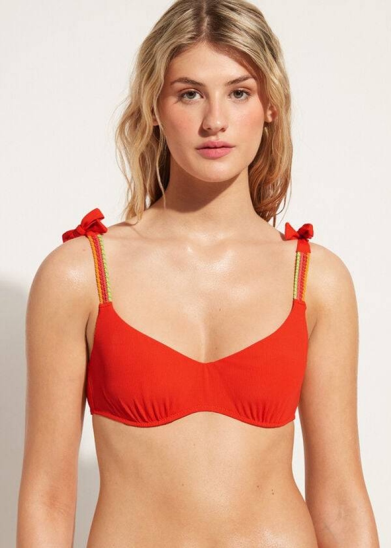 Calzedonia Tank-style Berlino Women\'s Bikini Tops Red | CA 2186TV