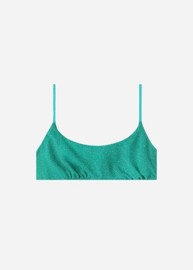 Calzedonia Tank-style Las Vegas Women's Bikini Tops Blue | CA 2179BC