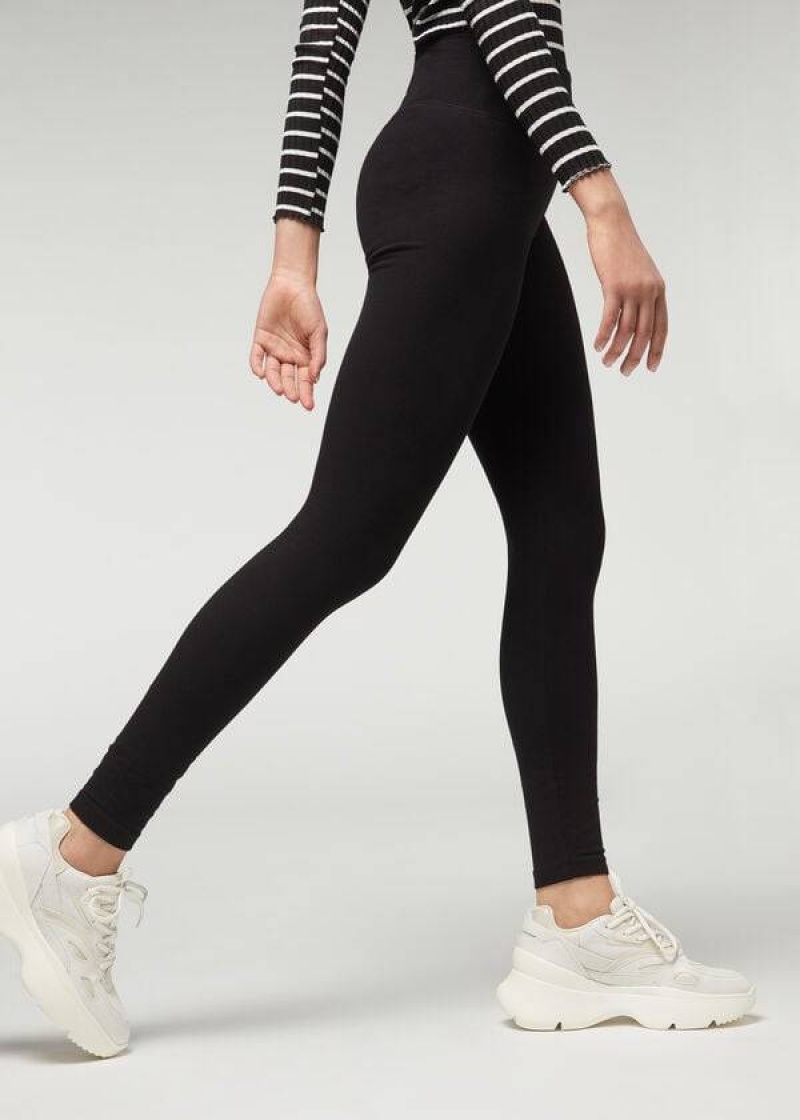 Calzedonia Thermal Women's Leggings Black | CA 1494GL