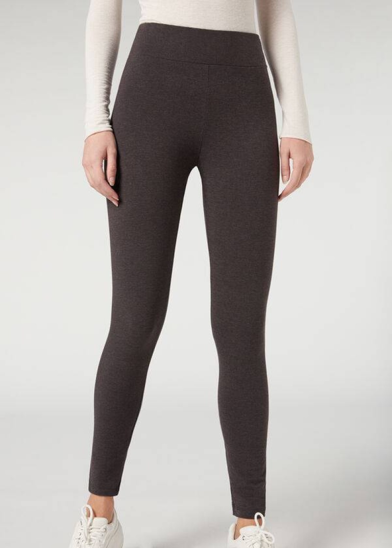 Calzedonia Thermal Women\'s Leggings Grey | CA 1495HK