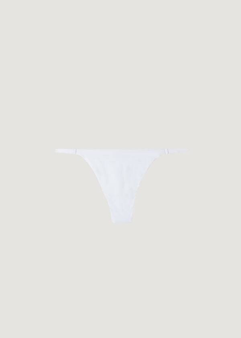 Calzedonia Thong Indonesia Eco Women's Bikini Bottoms White | CA 2559QZ