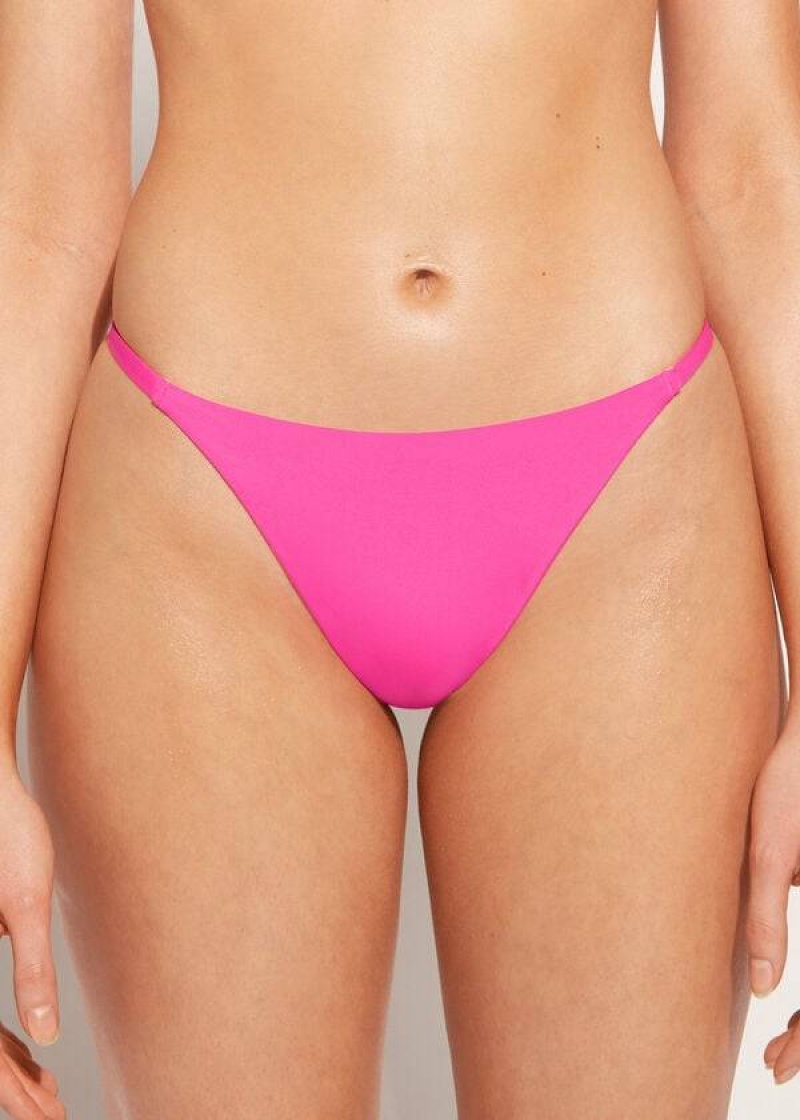 Calzedonia Thong Indonesia Eco Women\'s Bikini Bottoms Pink | CA 2556RW