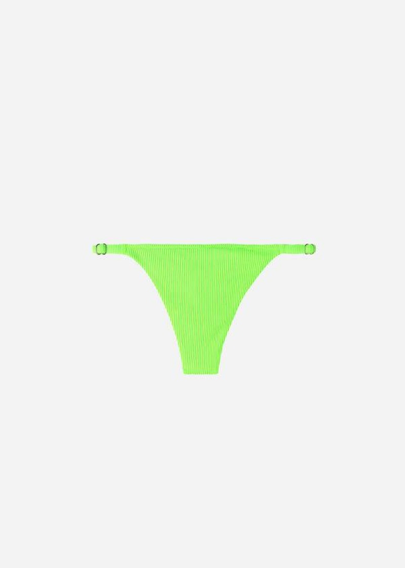 Calzedonia Thong New York Women's Bikini Bottoms Green | CA 2551OR