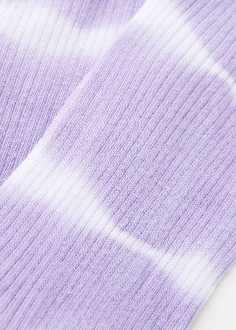 Calzedonia Tie Dye Patterned Short Women's Socks Purple | CA 1638EX