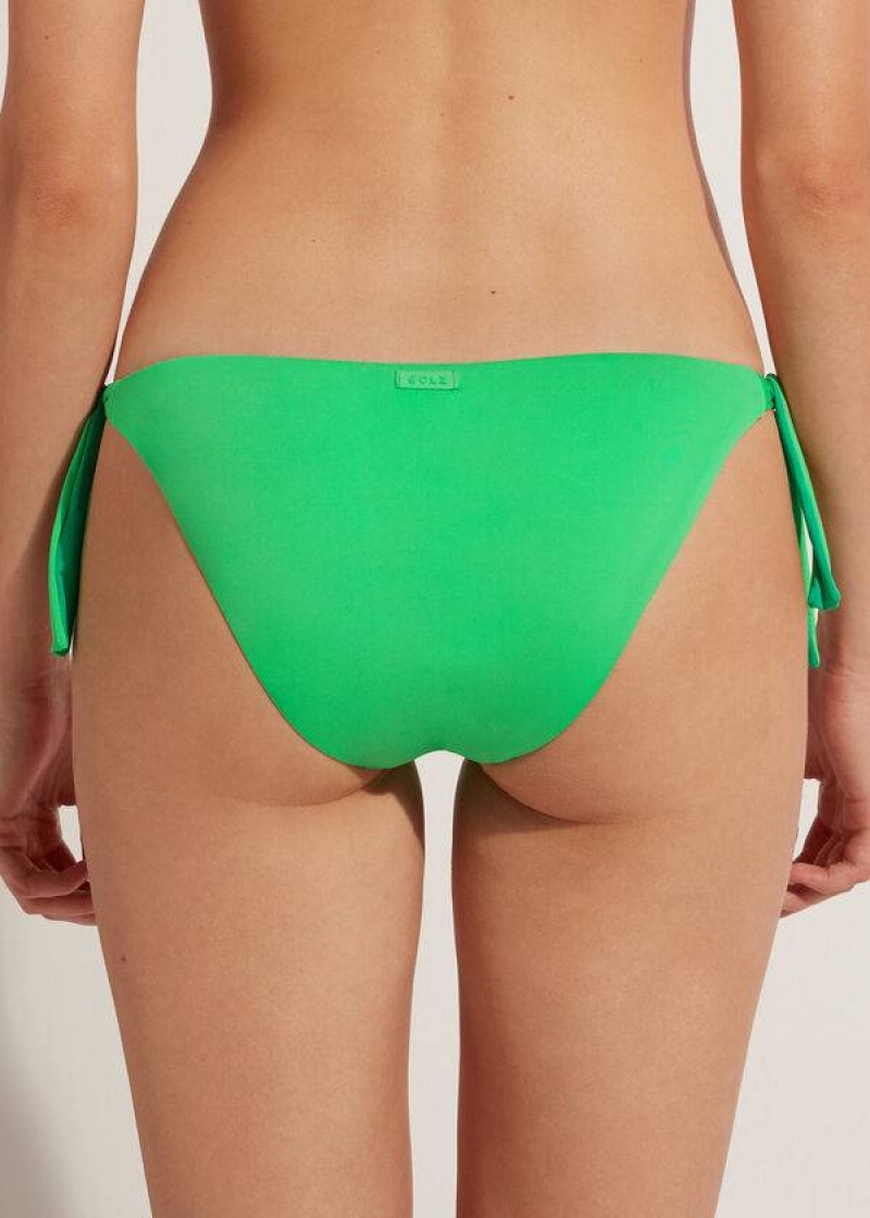 Calzedonia Tied Indonesia Eco Women's Bikini Bottoms Green | CA 2542KI