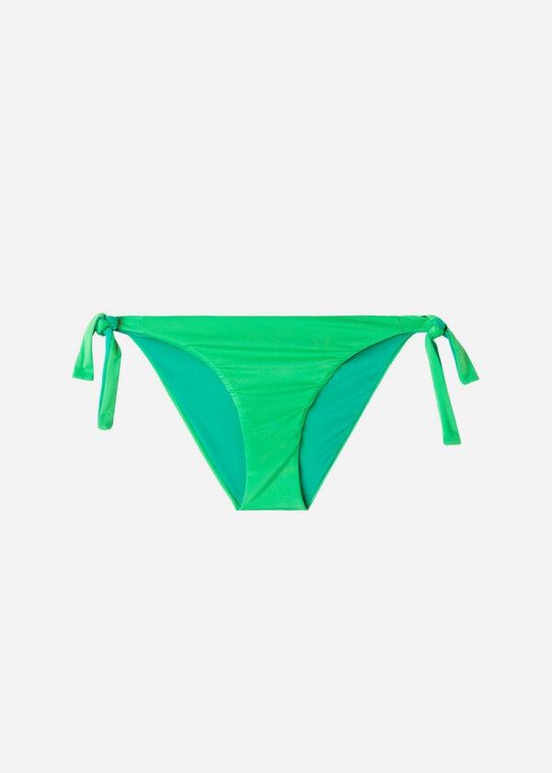 Calzedonia Tied Indonesia Eco Women's Bikini Bottoms Green | CA 2542KI