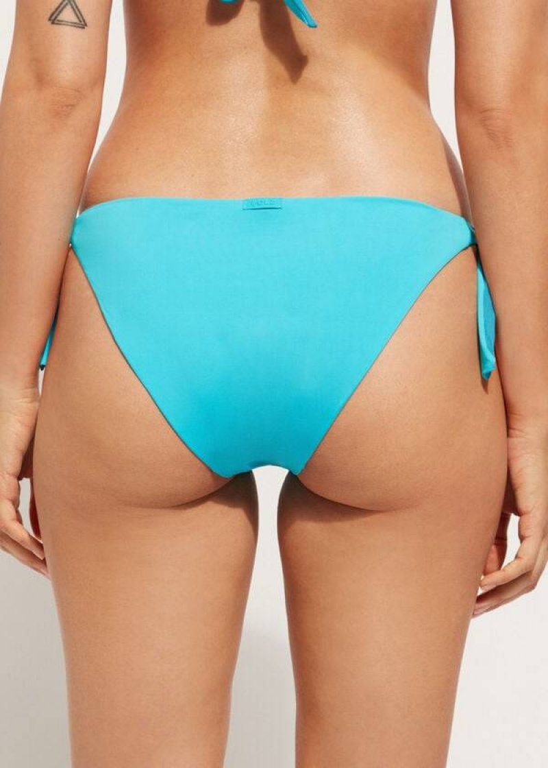 Calzedonia Tied Indonesia Eco Women's Bikini Bottoms Turquoise | CA 2540ZG