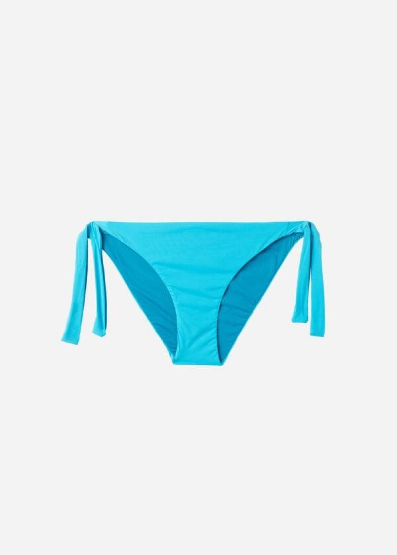 Calzedonia Tied Indonesia Eco Women's Bikini Bottoms Turquoise | CA 2540ZG