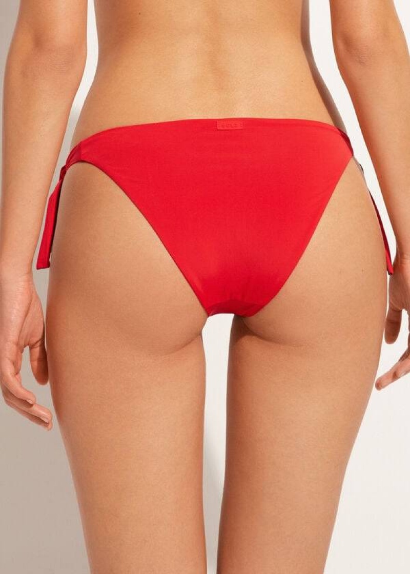 Calzedonia Tied Indonesia Eco Women's Bikini Bottoms Red | CA 2539XF