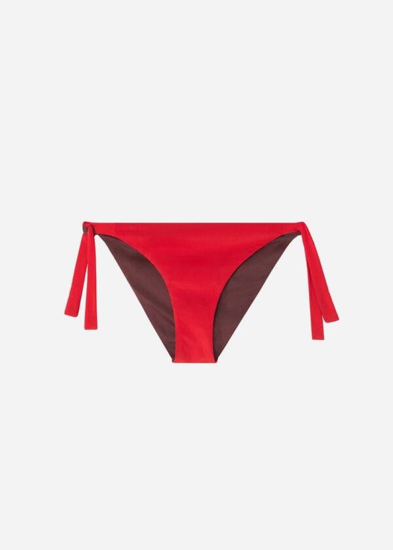 Calzedonia Tied Indonesia Eco Women's Bikini Bottoms Red | CA 2539XF