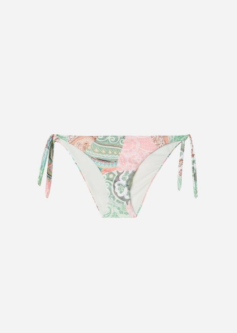 Calzedonia Tied Saint Tropez Women's Bikini Bottoms Green | CA 2537VD