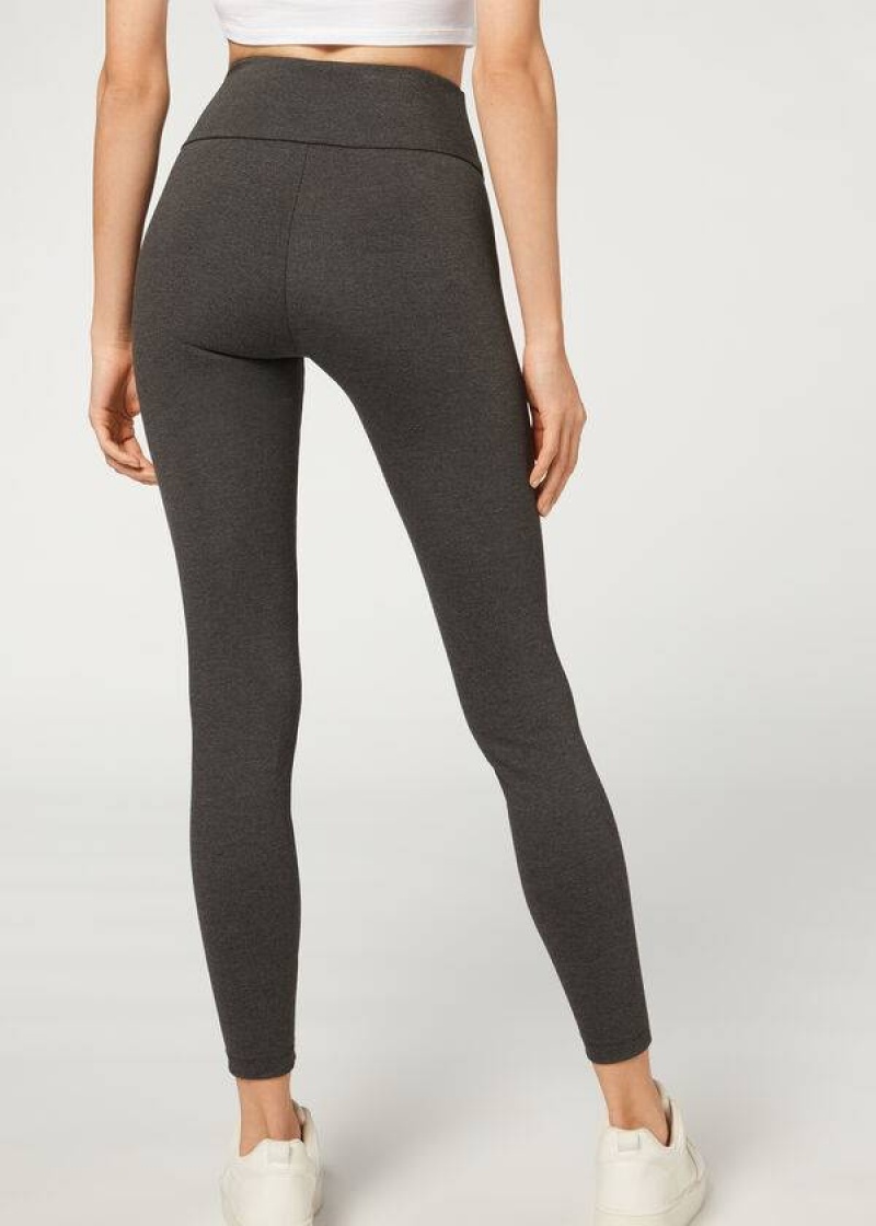 Calzedonia Total Shaper Women's Leggings Grey | CA 1489PQ