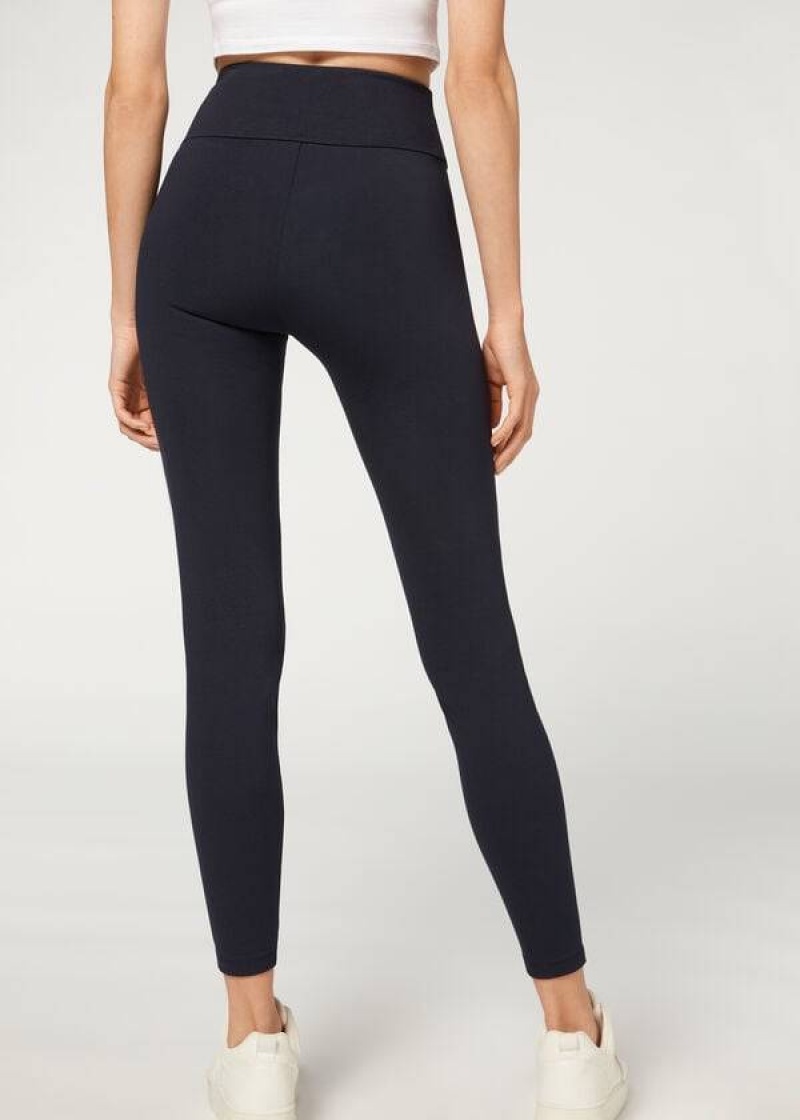 Calzedonia Total Shaper Women's Leggings Blue | CA 1488OR