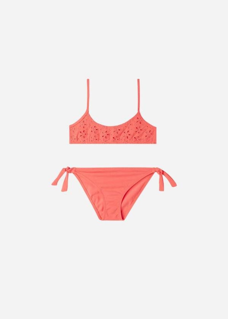 Calzedonia Two-Piece Corfù Kids\' Swimsuits Orange | CA 1121YU