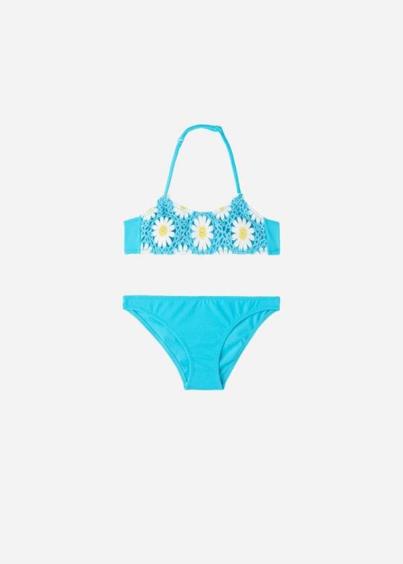 Calzedonia Two-Piece Margherita Kids\' Swimsuits Turquoise | CA 1119RW