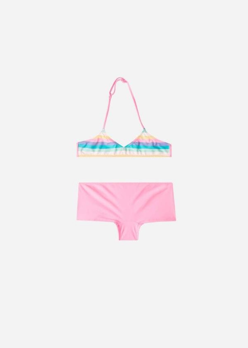 Calzedonia Two-Piece Sole Kids\' Swimsuits Pink | CA 1116QZ