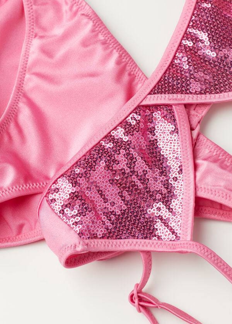 Calzedonia Two-Piece Tank-Style Cannes Kids' Swimsuits Pink | CA 1114NB