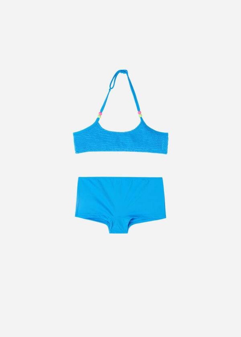 Calzedonia Two-Piece Tank-Style San Diego Kids\' Swimsuits Blue | CA 1113BC