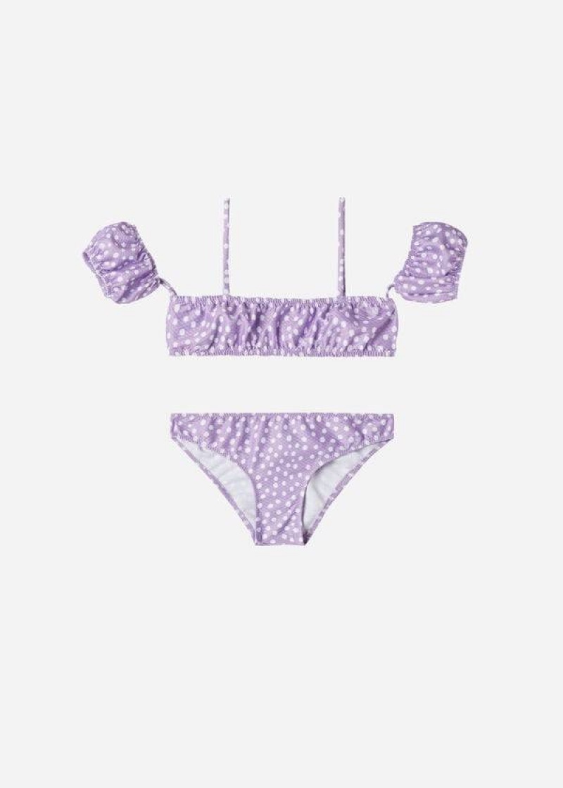 Calzedonia Two Piece Cipro Kids\' Swimsuits Purple | CA 1135ZG