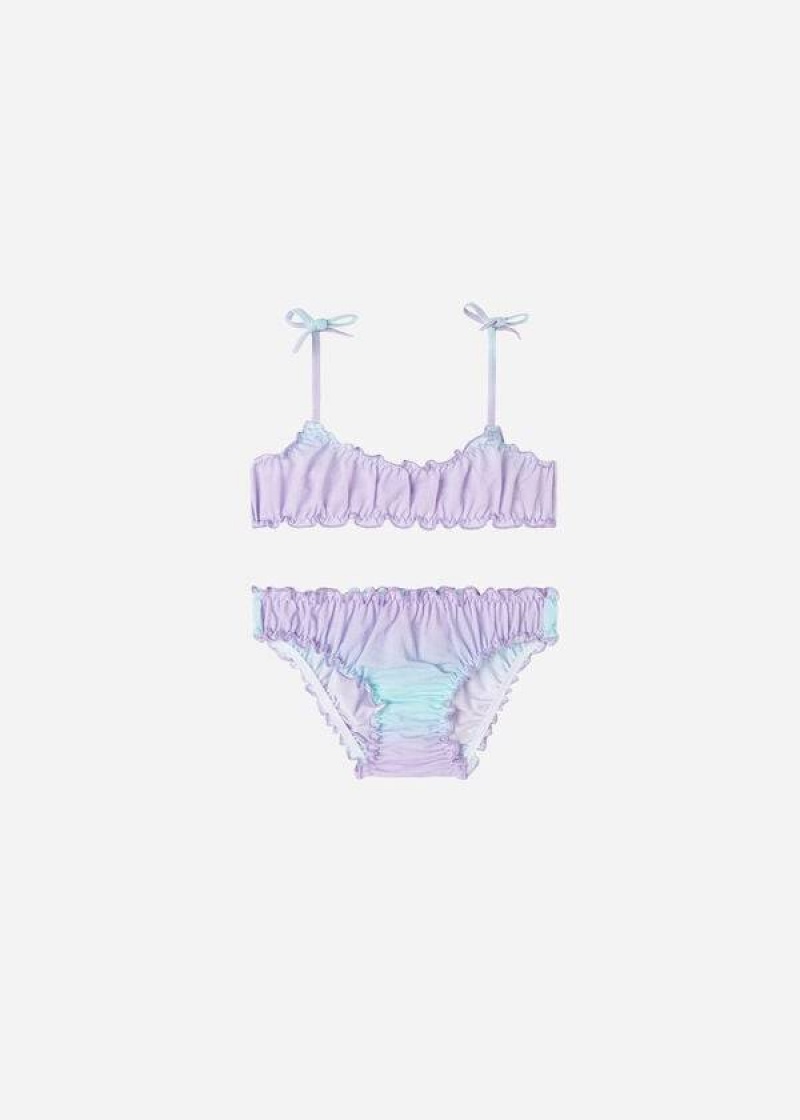 Calzedonia Two Piece Madrid Kids\' Swimsuits Purple | CA 1130GL