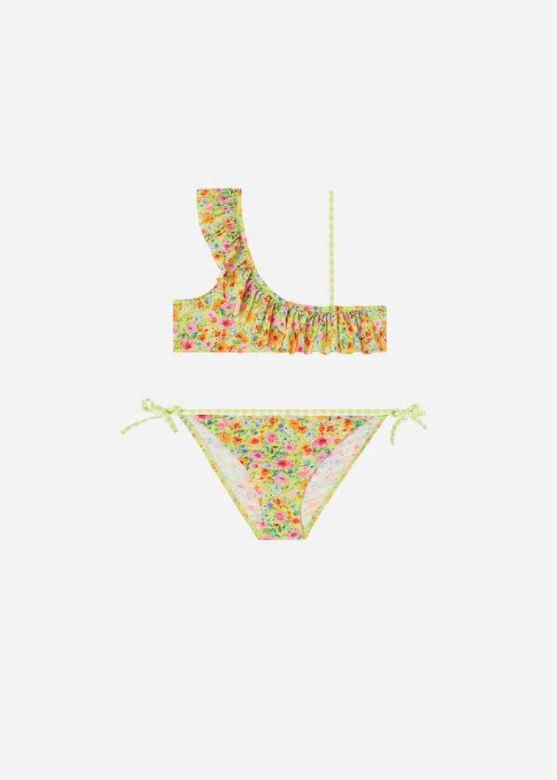 Calzedonia Two Piece Siviglia Kids' Swimsuits Yellow | CA 1125PQ